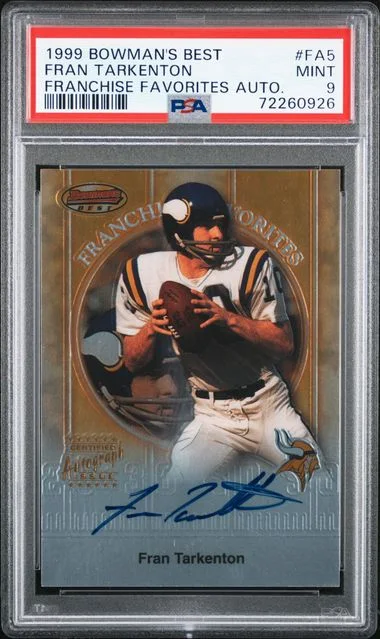 1999 Bowman's Best Fran Tarkenton Franchise Favorites #FA5 card image