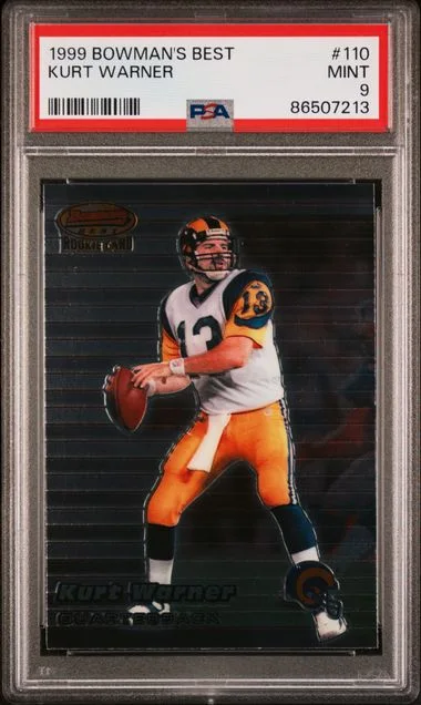 1999 Bowman's Best Kurt Warner #110 card image