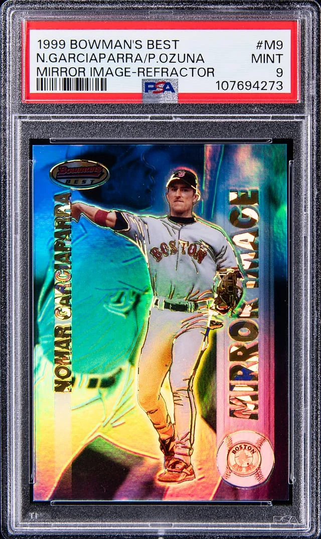 1999 Bowman's Best Nomar Garciaparra/Pablo Ozuna Mirror Image Refractor #M9 card image