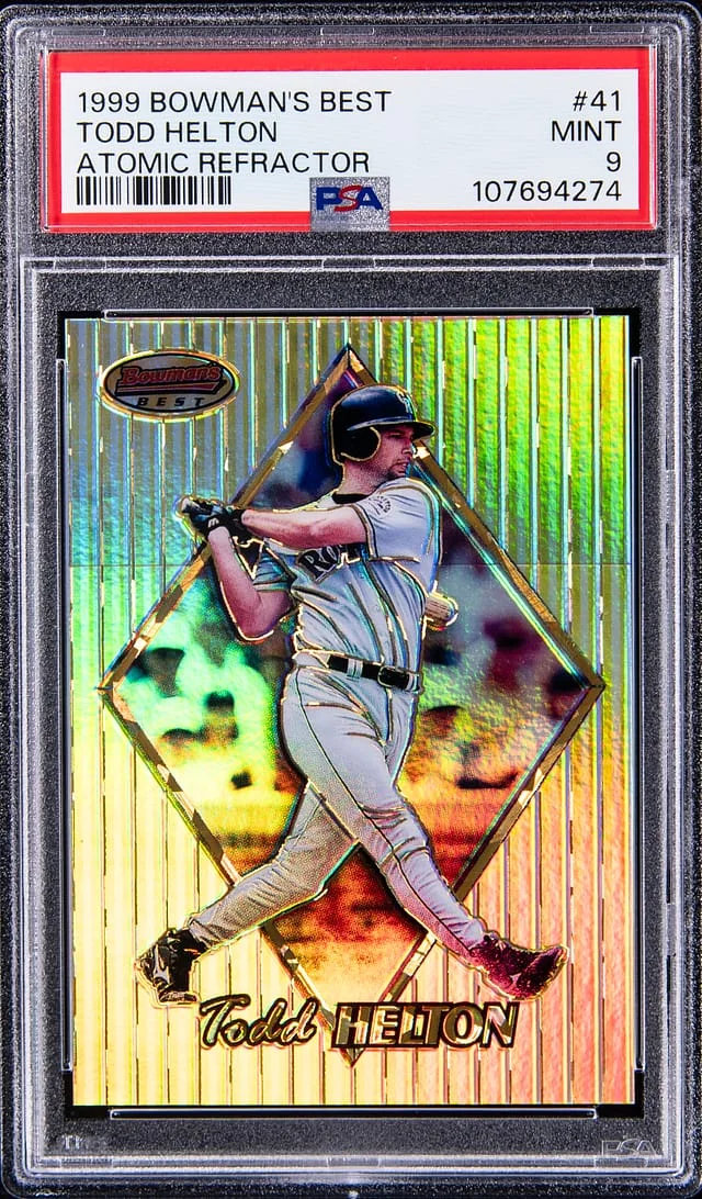 1999 Bowman's Best Todd Helton Atomic Refractor #41 card image