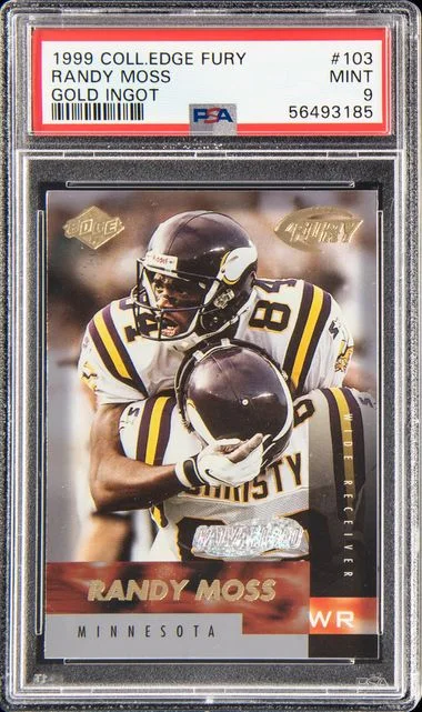 1999 Collector's Edge Fury Gold Ingot Randy Moss #103 card image