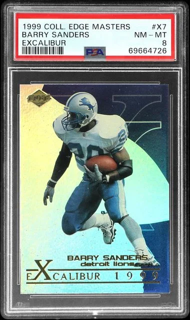 1999 Collector's Edge Masters Excalibur Barry Sanders #X7 card image