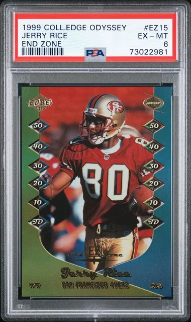 1999 Collector's Edge Odyssey End Zone Jerry Rice #EZ15 card image