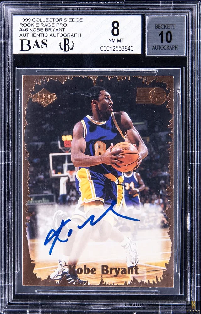 1999 Collector's Edge Rage Pro Signatures Kobe Bryant #RR-46 card image