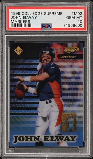 1999 Collector's Edge Supreme Markers John Elway #M02 card image