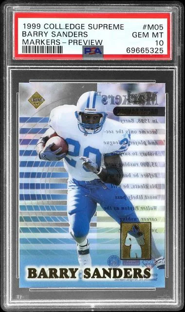 1999 Collector's Edge Supreme Markers Preview Barry Sanders #M05 card image