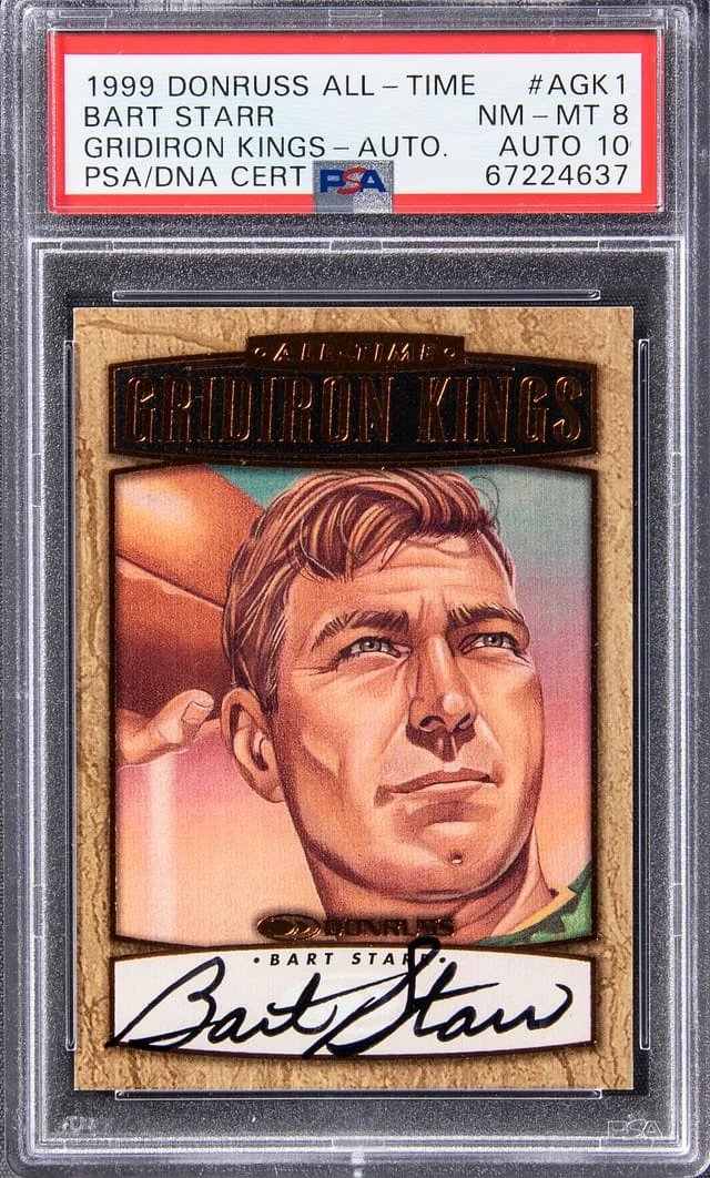 1999 Donruss Bart Starr All-Time Gridiron Kings Autograph #AGK1 card image