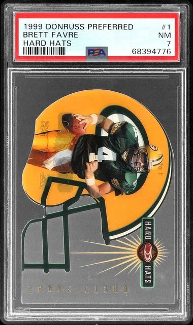 1999 Donruss Brett Favre Preferred Hard Hats #1 card image