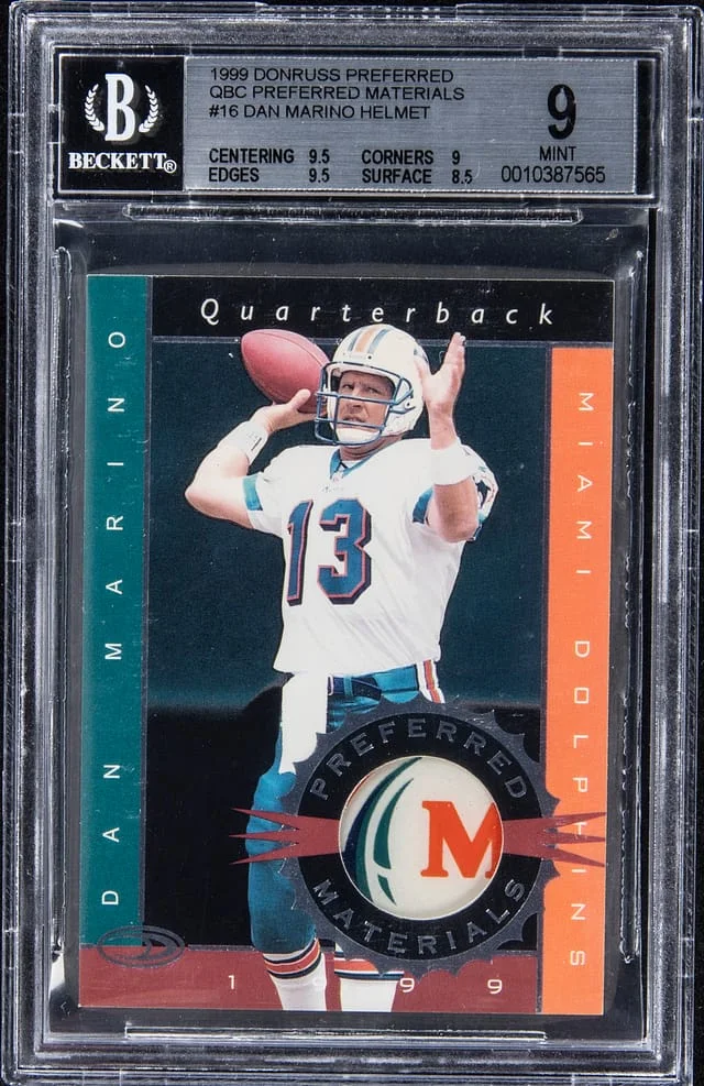 1999 Donruss Dan Marino Preferred QBC Preferred Materials #16 card image