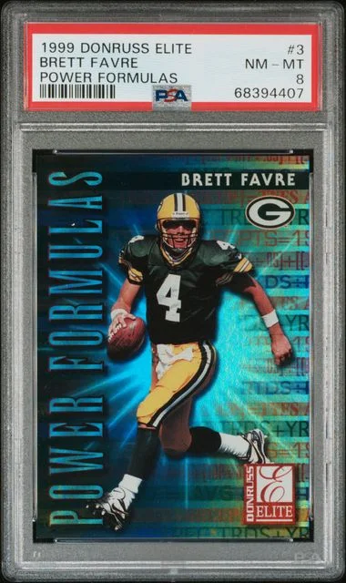 1999 Donruss Elite Brett Favre Power Formulas #3 card image