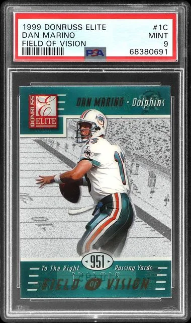 1999 Donruss Elite Dan Marino Field Of Vision #1C card image