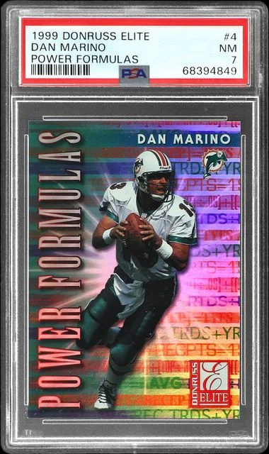 1999 Donruss Elite Dan Marino Power Formulas #4 card image