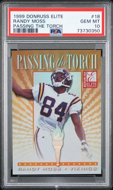 1999 Donruss Elite Randy Moss Passing The Torch #18 card image