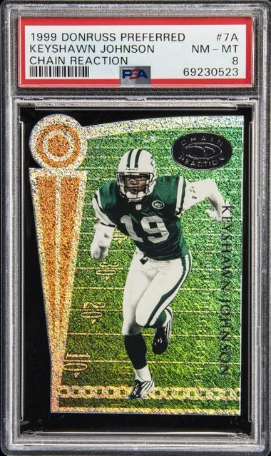1999 Donruss Keyshawn Johnson Preferred Chain Reaction #7A card image
