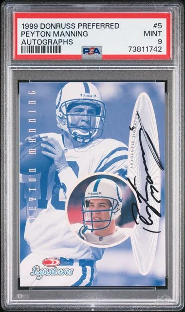 1999 Donruss Peyton Manning Preferred Autographs #5 card image