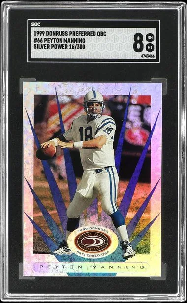 1999 Donruss Peyton Manning Preferred QBC Silver Power #66 card image