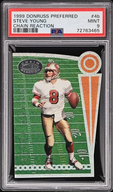 1999 Donruss Steve Young Preferred Chain Reaction #4B card image