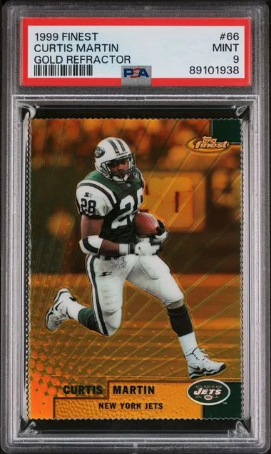 1999 Finest Curtis Martin Gold Refractor #66 card image