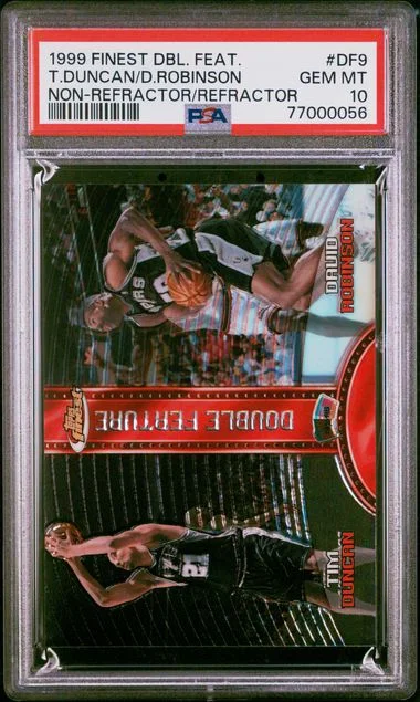 1999 Finest David Robinson/Tim Duncan Double Feature #DF9 card image