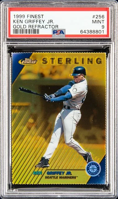1999 Finest Ken Griffey Jr. Gold Refractor #256 card image