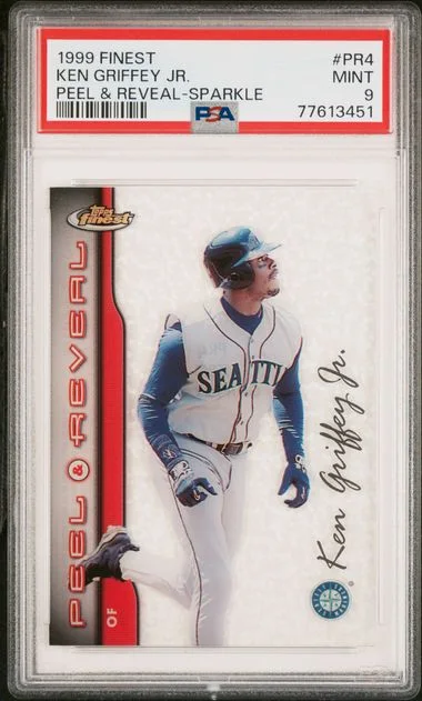 1999 Finest Ken Griffey Jr. Peel & Reveal Sparkle #PR4 card image