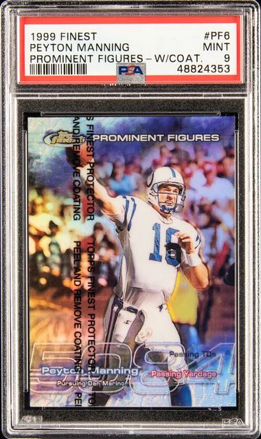 1999 Finest Peyton Manning Prominent Figures Prominent Figures-W/Coat. #Pf6 card image