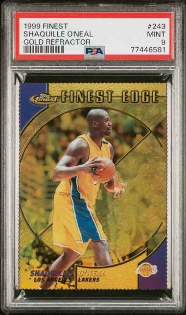 1999 Finest Shaquille O'Neal Gold Refractor #243 card image