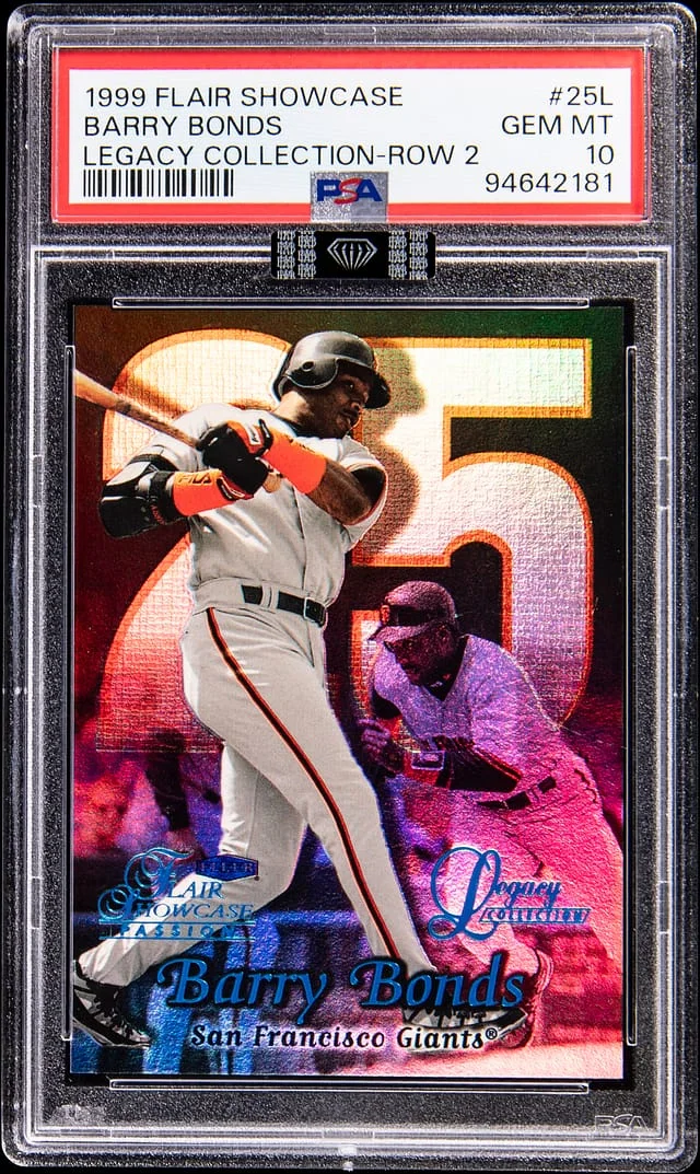 1999 Flair Showcase Barry Bonds Legacy Collection Row 2 #25L card image