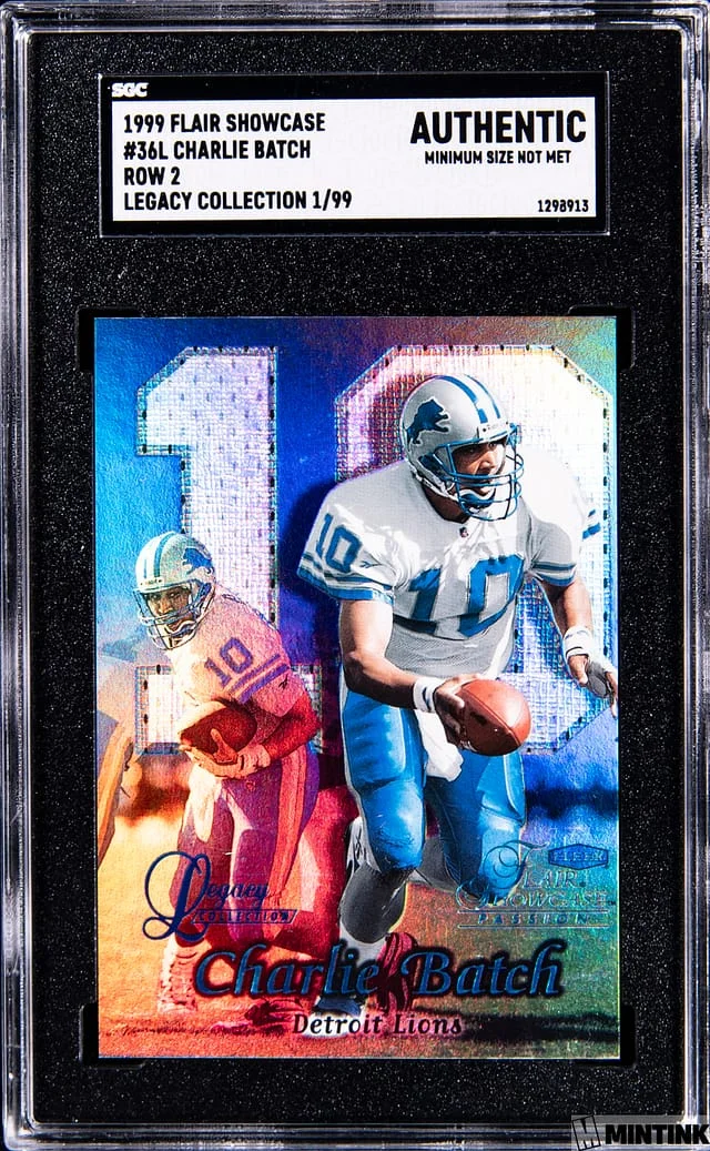 1999 Flair Showcase Charlie Batch Row 2 Legacy Collection #36L card image