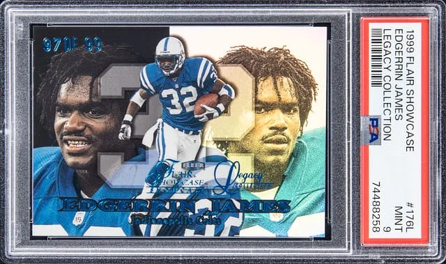 1999 Flair Showcase Edgerrin James Legacy Collection #176L card image
