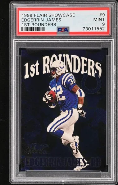 1999 Flair Showcase Edgerrin James 1st Round #9 card image
