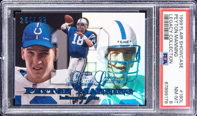 1999 Flair Showcase Peyton Manning Legacy Collection #180L card image