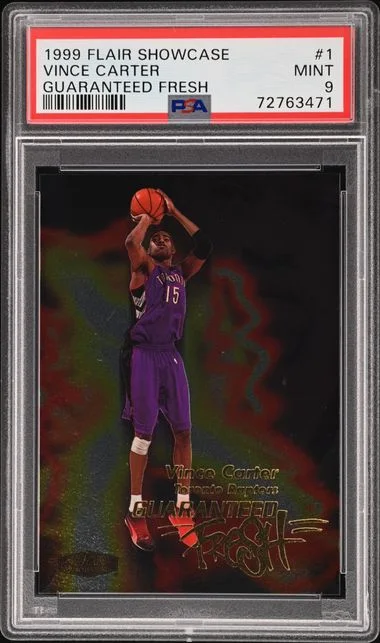 1999 Flair Showcase Vince Carter Guaranteed Fresh Guaranteed Fresh #1 card image
