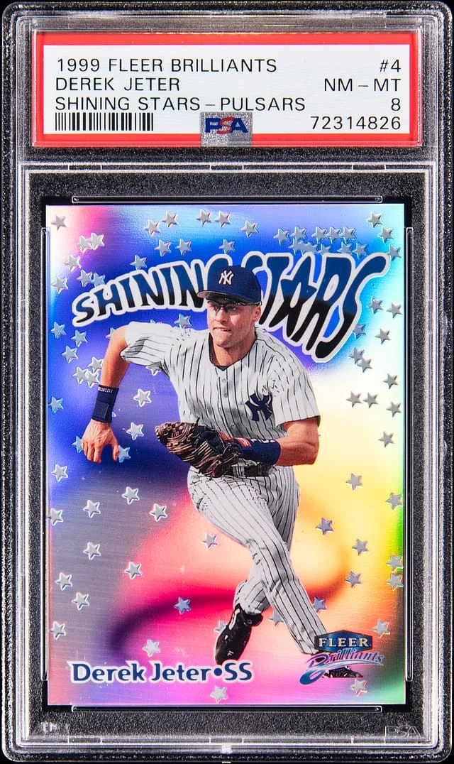 1999 Fleer Brilliants Derek Jeter Shining Stars Pulsars #4 card image