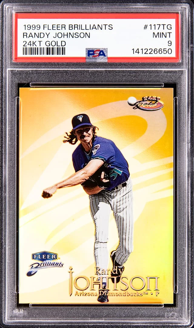 1999 Fleer Brilliants Randy Johnson 24KT #117TG card image