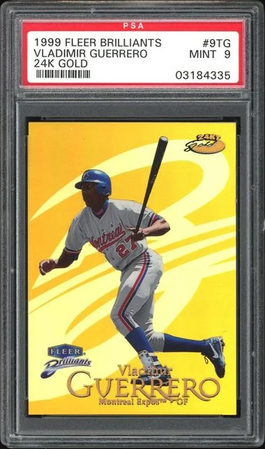 1999 Fleer Brilliants Vladimir Guerrero 24Kt Gold #9TG card image