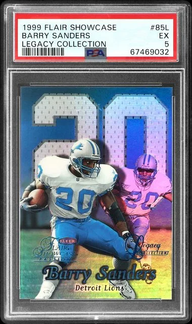 1999 Fleer Flair Showcase Barry Sanders Legacy Collection #85L card image
