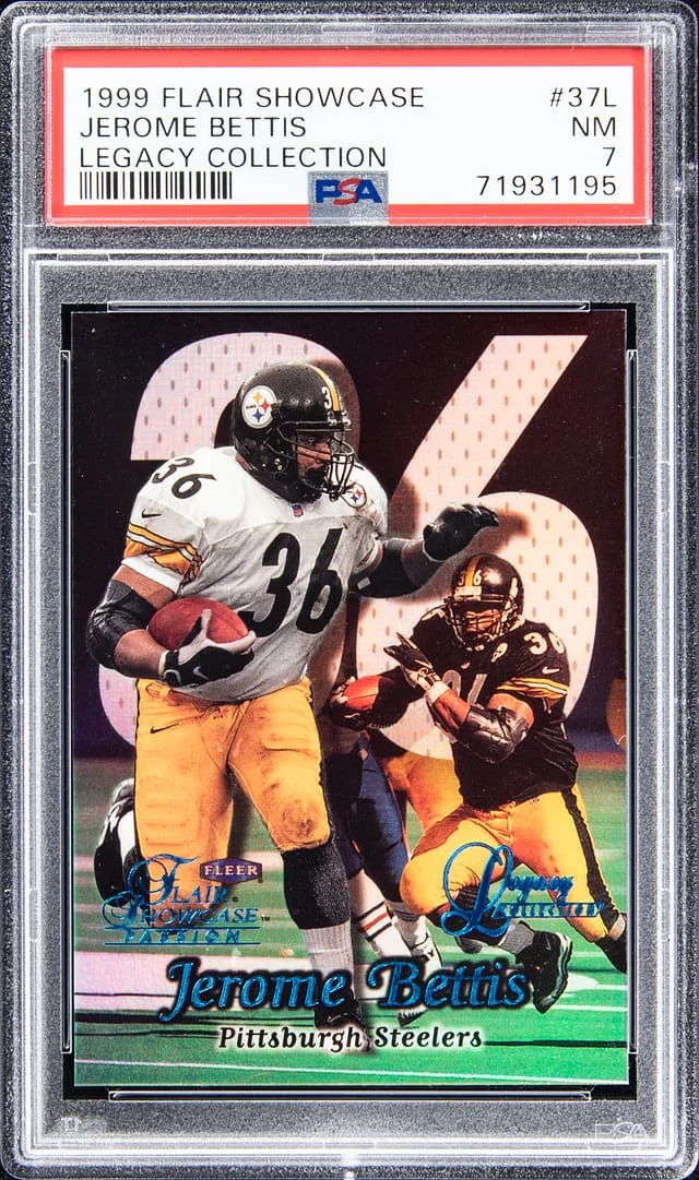 1999 Fleer Flair Showcase Jerome Bettis Legacy Collection #37L card image