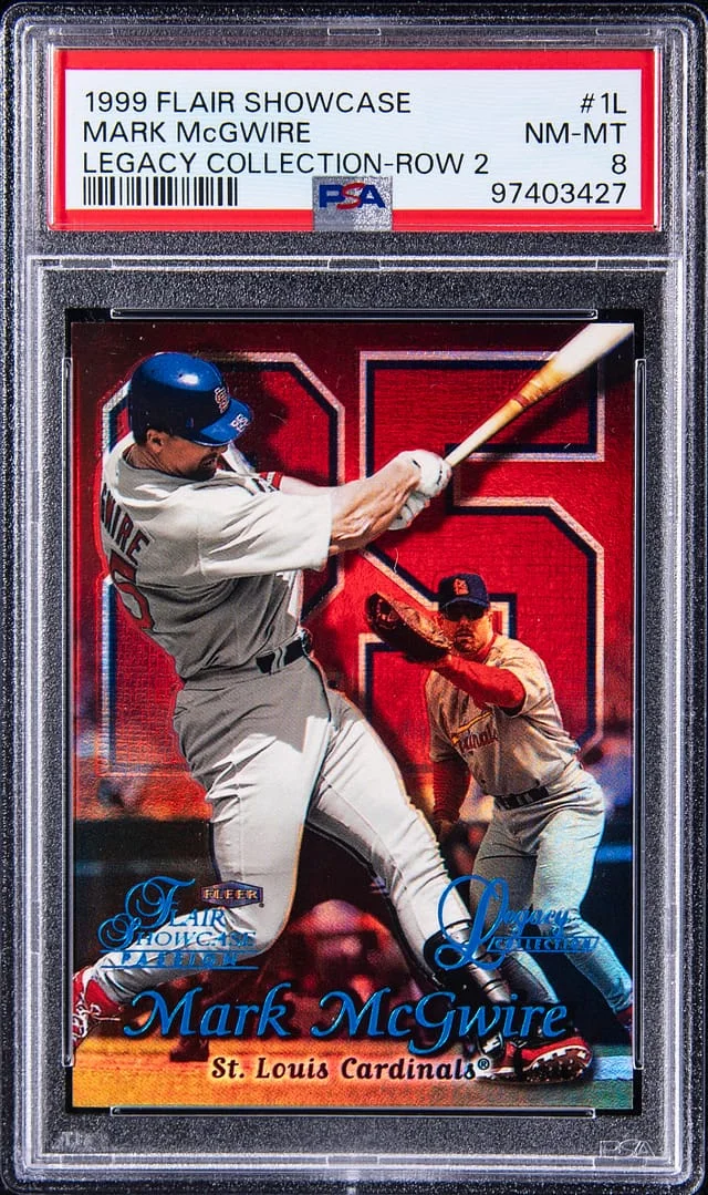 1999 Fleer Flair Showcase Mark McGwire Legacy Collection Row 2 #1L card image