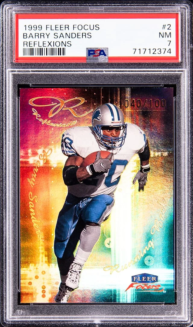 1999 Fleer Focus Barry Sanders Reflexions #2 card image