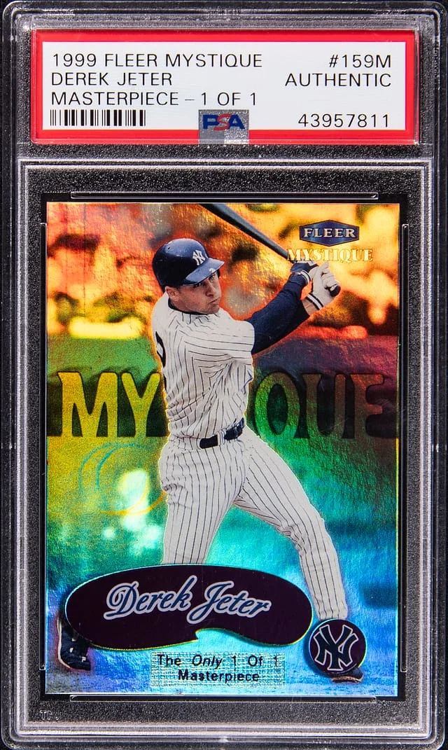 1999 Fleer Mystique Derek Jeter Masterpiece #159M card image
