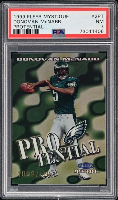 1999 Fleer Mystique Donovan McNabb Protential #2PT card image