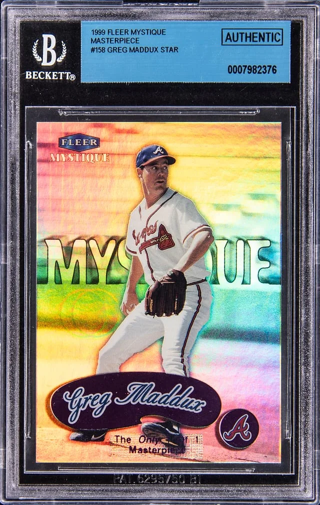 1999 Fleer Mystique Greg Maddux Masterpiece #158M card image