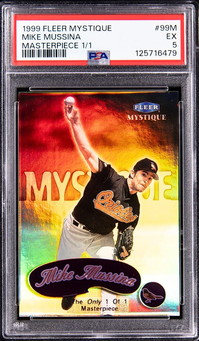 1999 Fleer Mystique Mike Mussina Masterpiece #99M card image