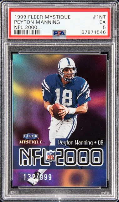 1999 Fleer Mystique Peyton Manning NFL 2000 #1NT card image