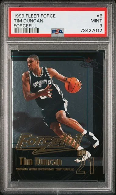 1999 Fleer Tim Duncan Force Forceful #6 card image