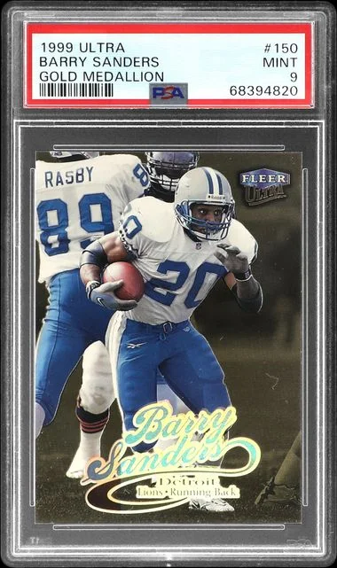 1999 Fleer Ultra Barry Sanders Gold Medallion #150G card image
