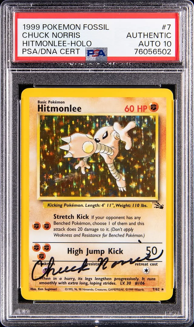 1999 Fossil Chuck Norris Hitmonlee Holo #7 card image