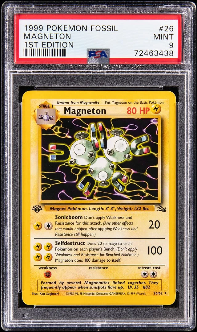 1999 Fossil Edition Magneton #1st card image