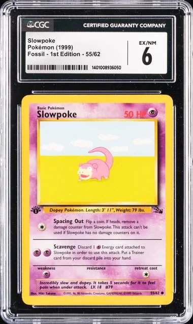 1999 Fossil Edition Slowpoke #1st card image